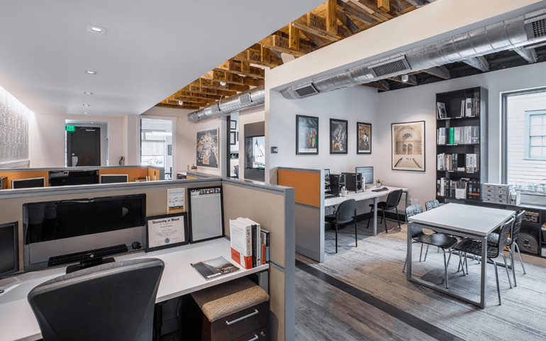 Interior of Dalrymple Sallis Architecture office building