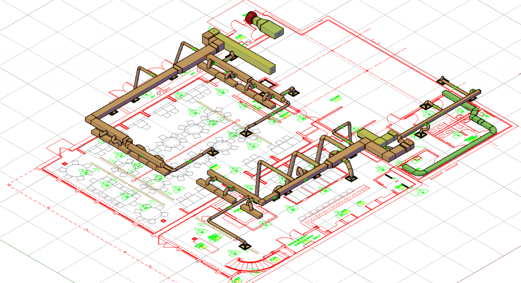 Mechanical engineering plan for The District Seville Steak & Seafood